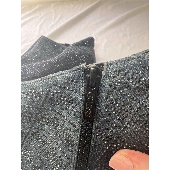 GUESS Womens Size 9 Black Embellished Fazzie2 Pointed Toe Stiletto Booties - Picture 9 of 11